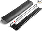 5 Pack 8 inch self Adhesive Cabinet pulls Adhesive Cabinet Handles Drawer pulls Black Stick on Handles for Finger pulls for cabinets Concealed Edge Pull Seam Flat Pull