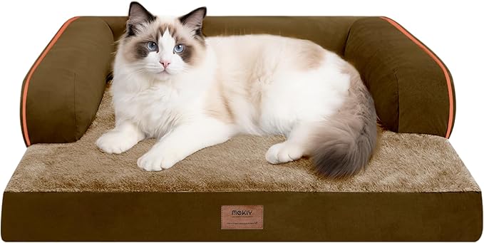 Small Dog Bed and Cat Sofa Waterproof Orthopedic Dog Beds for Small Dogs Cat Bed Comfy Pet Couch Sofa Beds with Washable Removable Cover & Non-Slip Bottom-Mewly Pet