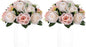 NUPTIO Flower Balls for Wedding Centrepieces - 2 Pcs 9.5in Diameter Artificial Flower Ball Arrangement Bouquet Peachy Pink & Creamy White Fake Rose Flowers Party Centerpieces for Weddings Tables
