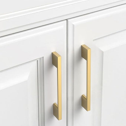 10 Pack Bronze Cabinet Pulls - 3.75 Inch Champagne Cabinet Handles for Dressers and Kitchen