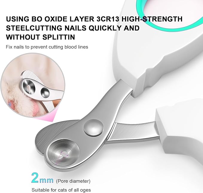 Cat Specific Nail Clipper, Avoiding Excessive Cutting, Suitable for Beginners. It Can Also be Used for Small Animals Such as Birds, Hamsters, Rabbits, Hedgehogs, Ferrets, Guinea Pigs, Etc.-Mewly Pet