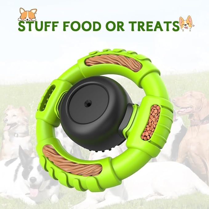 Dog Toys for Aggressive Chewers Large Medium Small Breed Indestructible Durable Tough Squeaky Dog Chew Toys to Keep Them Busy Nylon Rubber Interactive Dog Toys-Mewly Pet