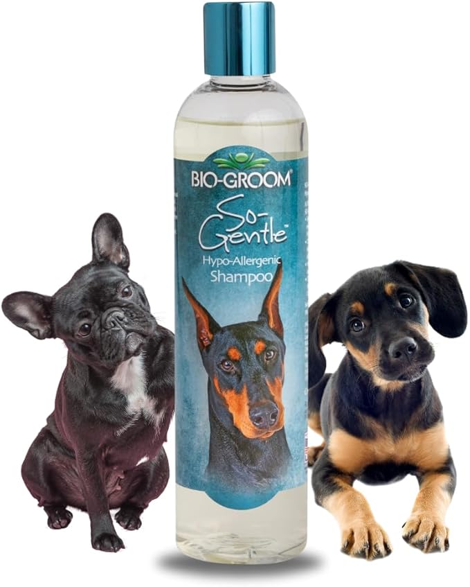 Bio-Groom So-Gentle Hypoallergenic Dog Shampoo - Tearless, Cat & Dog Bathing Supplies, Puppy Shampoo for Gentle Skin, Cruelty-Free, Made in USA, Tear-Free Dog Products - 12 fl oz 1-Pack-Mewly Pet