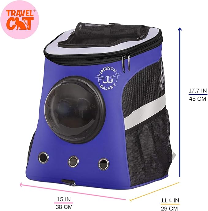 Your Cat Backpack Carrier Bag - Jackson Galaxy Airline Approved Cat Carrier with Space Capsule Bubble for Small Cats, Kitten - Premium Cat Carrier Backpack for Outdoor, Travel, Hiking, Pet Supplies-Mewly Pet