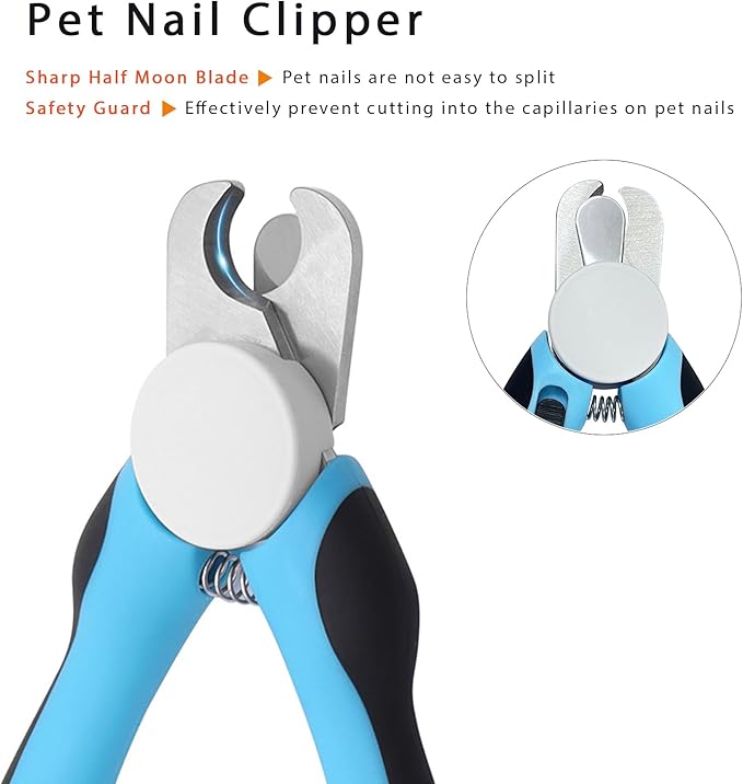 Cat & Dog Nail Clipper and Trimmer with Safety Guard, Avoid Over Cutting Toenail, Equipped with Nail File - Professional Grooming Tool for Pets-Mewly Pet