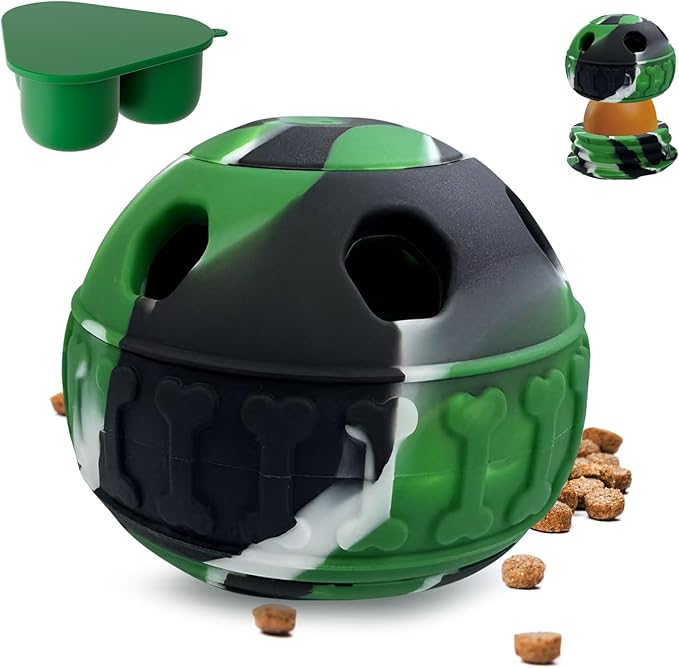 Interactive Dog Licking Toy - Freezable Fillable, Slow Feeding Puzzle Ball, Relieves Boredom and Stimulates Intelligence - This Interactive Dog Toy is Suitable for Small and Medium Breed-Mewly Pet