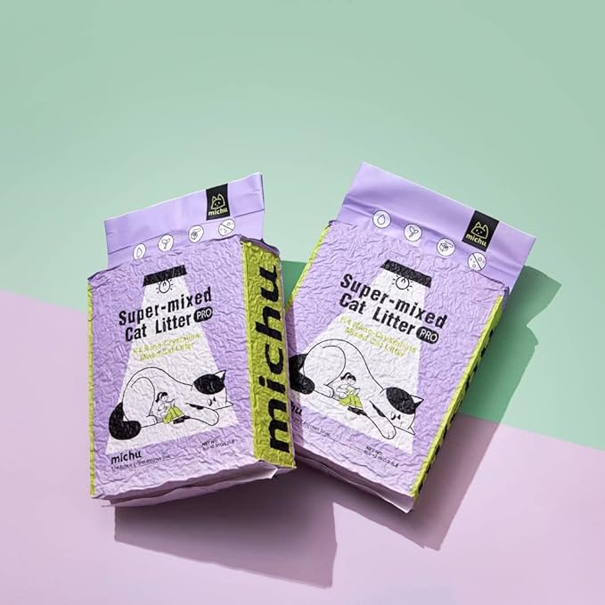 Mixed Tofu Cat Litter, Heavy Duty Flushable Kitty Litter, 5.5Lb/88Oz Original 4 Pack-Mewly Pet