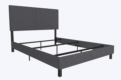DHP Janford Upholstered Bed, Gray Linen, Full