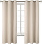 BGment Blackout Curtains - Grommet Thermal Insulated Room Darkening Bedroom and Living Room Curtains, Set of 2 Panels (42 x 72 Inch, Champagne)