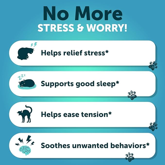 Hemp Cat Calming Treats for Stress & Anxiety Relief - Cat & Kittens - Melatonin - Storm Anxiety, Сomposure, Grooming, Separation, Veterinary Visits, Travel Care - Calming Aid with Hemp Oil - 135 Chews-Mewly Pet