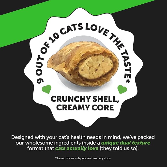 Cat Probiotics Gut + Immune Health Crunchy & Creamy Chews - Digestive Health, Supports Gut Health, Immunity, Healthy Digestion + Cat Constipation Relief - Chicken 30-Day Supply-Mewly Pet
