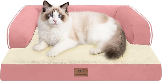 Small Dog Bed and Cat Sofa Waterproof Orthopedic Dog Beds for Small Dogs Cat Bed Comfy Pet Couch Sofa Beds with Washable Removable Cover & Non-Slip Bottom-Mewly Pet