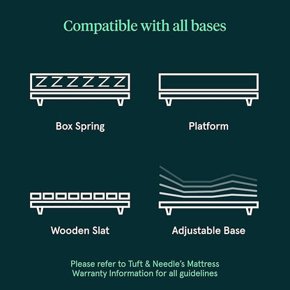Kin By Tuft & Needle Firm 6" Queen Adaptive Foam Mattress in a Box, Cooling Pressure Relief, Balanced Support, 100 Night Trial, Fiberglass-Free, CertiPUR-US, 10-Year Limited Warranty