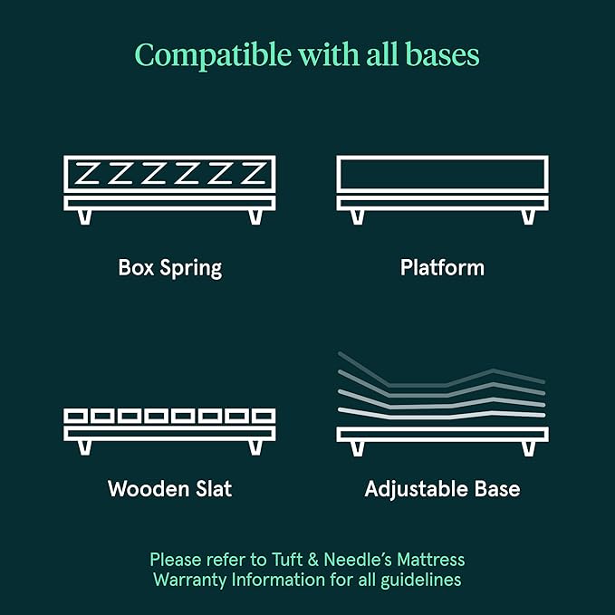 Kin By Tuft & Needle Firm 8" Queen Adaptive Foam Mattress in a Box, Cooling Pressure Relief, Balanced Support, 100 Night Trial, Fiberglass-Free, CertiPUR-US, 10-Year Limited Warranty