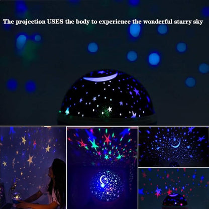Borelor Star Night Light for Kids, 12 Color Changing Lights Modes with USB Cable, 360°Rotating Moon Star Projector Desk Lamp for Bedroom Party Decor & Girls Birthday Gift