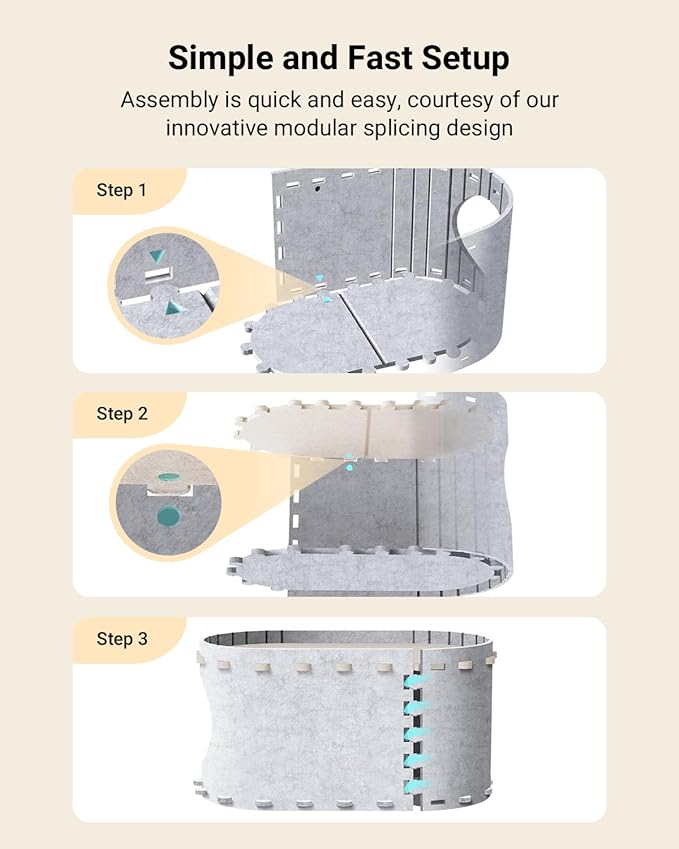 DownyPaws Cat House for Indoor Cats, Cat Bed Cave for Multiple & Large Cats Up to 22 Lbs, Scratch Resistant Peekaboo Cat Caves, Foldable Tunnel Enclosed Bed, PeekaPurr, Marble-Mewly Pet