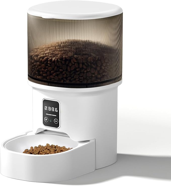 Darlipet Automatic cat Feeder,4L Auto cat Feeder,Programmable Meal & Portions,Freshness Protection, Automatic Cat Food Dispenser for Cats & Dogs, Back-up Battery, Easy to Set up & Clean-Mewly Pet