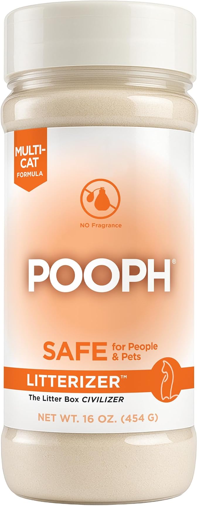 POOPH® LITTERIZER® – 16oz Bottle – Absorbs 46x Weight in Wetness & Odor – Keeps Litter Dry, Reduces Mess, Reduce Litter Costs AND Get a STINK-FREELitter Box – WITHOUT Fragrances or Harsh Chemicals-Mewly Pet