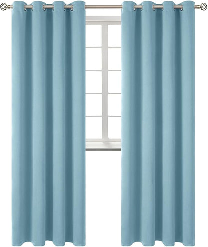 BGment Room Darkening Curtains 108 Inches Long - Grommet Thermal Insulated Drapes Window Treatment Curtains for Bedroom, 2 Panels, 52 x 108 Inch, Greyish Blue