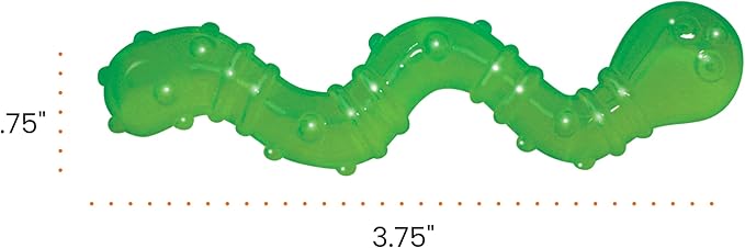 Catstages OrkaKat Wiggle Worm Cat Chew Toy – Catnip Dental Toy for Kittens and Cats, Orange Rubber with Ridges-Mewly Pet