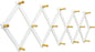 SKOLOO Accordion Wall Hanger with 16 Hooks, Modern Expandable Coat Rack Hat Rack for Wall, Solid Wooden, Natural on White