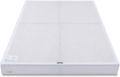 Amazon Basics Smart Box Spring Bed Base, 5-Inch Height Mattress Foundation, Tool-Free Easy Assembly, Twin, 74"L x 38"W x 5"H, White