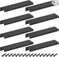 uxcell Cabinet Finger Edge Pull, 8pcs 150mm / 5.91" Aluminum Alloy Back Mount Hidden Cabinet Pulls Concealed Handle for Home Kitchen Drawer Cabinet, Black