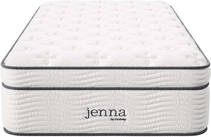 Modway Jenna 14” Innerspring Pillow Top Twin Mattress With Individually Encased Coils