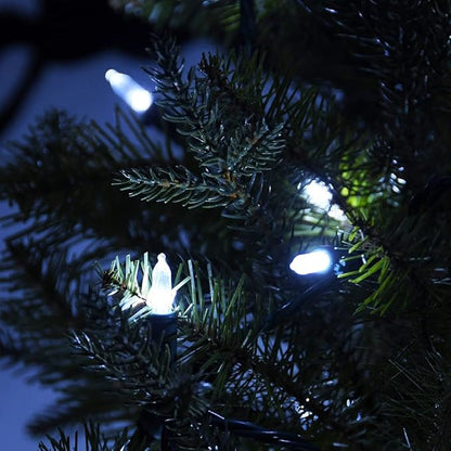 Christmas Lights - Battery Operated String Lights 50 LED String Lights Mini Lights with Auto-Timer and 8 Lighting Modes for Christmas Wreath Party Wedding Garden Home Decoration, White 2Pack