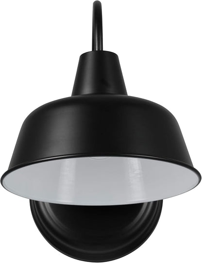 Design House Mason Barn Light Indoor/Outdoor Wall Mount Modern Industrial Farmhouse Wall Light Set for Patio, Garage, Bathroom, Office, Kitchen, 8 inch, Matte Black, 2-Pack, 588855-BLK