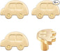 4Pcs Brass Knobs for Kids Cute Decorative Handles for Boys and Girls (Car)