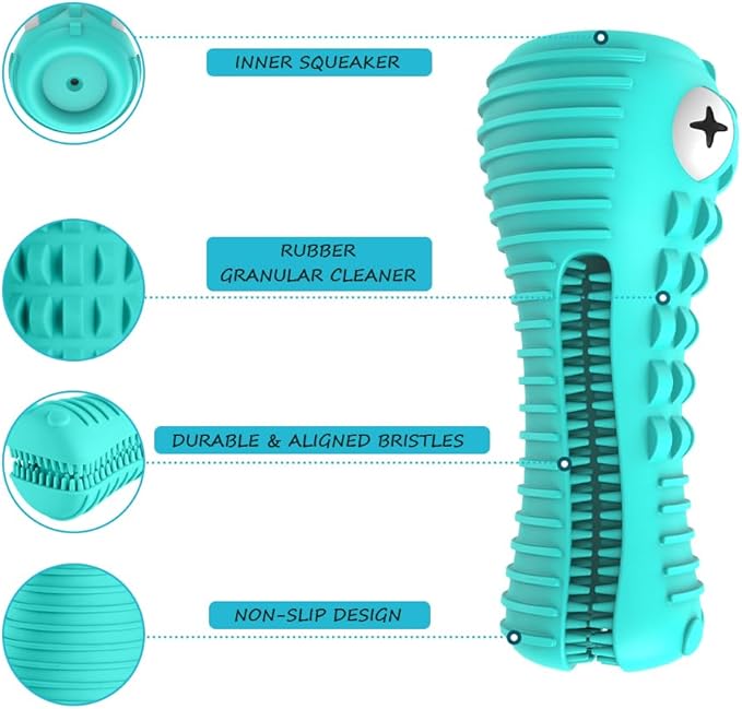 Dog Toys for Aggressive Chewers Large Medium Breed, Indestructible Dog Toothbrush Chew Toys, Squeaky Interactive Tough Extremely Durable, Dogs Toys to Keep Them Busy-Mewly Pet