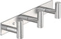 VAEHOLD Silvery Hat and Coat Wall Mount Rack - 3 Hooks for Robes, Bags, Keys, and Towels - Bathroom Towel Hanger Organizer (1 Pack)