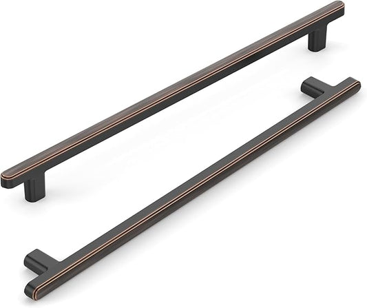 10 Pack 10 Inch(254mm) Kitchen Cabinet Handles Oil Rubbed Bronze Cabinet Pulls Kitchen Cabinet Hardware Drawer Pulls for Cupboard Wardrobe