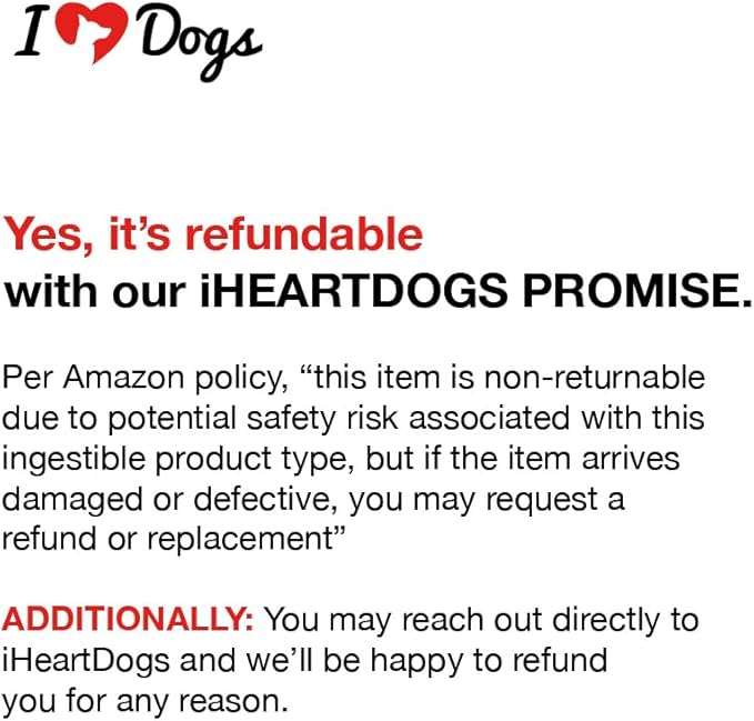 iHeartDogs 24-in-1 Adult Dog Multivitamin Daily+ Total Health Support Powder with Probiotics, Omega-3, Glucosamine, Mushrooms & Bone Broth - 60 Servings-Mewly Pet
