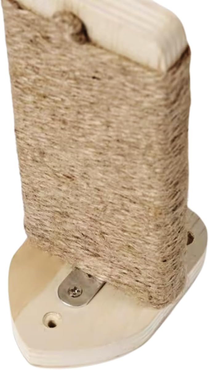 3 Pcs Cat Wall Steps, Cat Shelves and Perches for Wall, Wall-Mounted Cat Climbing Shelf with Hemp Rope Covered, Cat Wall Furniture Steps Set with Scratching Pads for Cats Playing and Climbing (Wood)-Mewly Pet