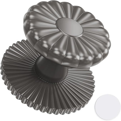 Self Adhesive Drawer Knobs, Self Stick Door Pull Handles, Zinc Alloy No Drilling Cabinet Knobs for Drawer, Closet, Window, Dresser, Sliding Barn/Glass Shower/Balcony Door (1, Grey)