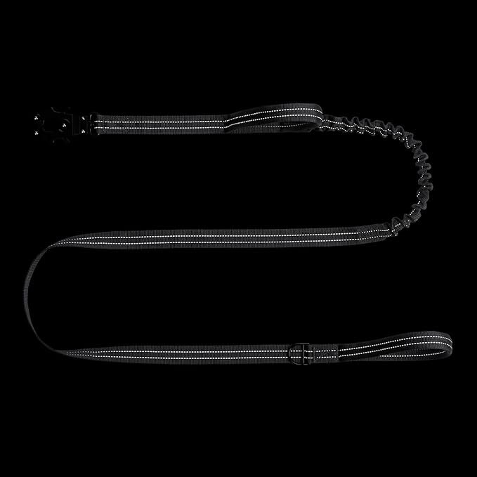 ICEFANG Tactical Dog Leash,K9 Training Walking Bungee Lead with 2 Control Handle,Heavy Duty Quick Release Metal Clasp,for Medium Large Breed (Reflective Grey, 6 FT)-Mewly Pet