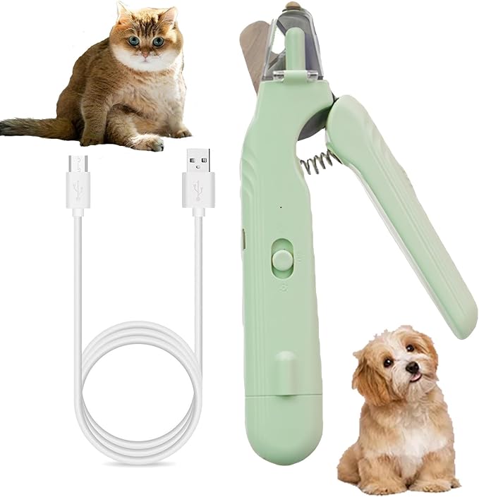2 In 1 Pet Nail Clipper and Grinder, Professional Electric Rechargeable Pet Nail Fast Trimmer, Painless, Claw Care Grooming, Smoothing, Silent - Shockproof, For Small, Large Dogs & Cats, upgraded-Mewly Pet