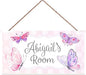 Personalized custom name signs for kids room wooden butterfly wall decor for girls bedroom Baby Nursery Little Man Cave