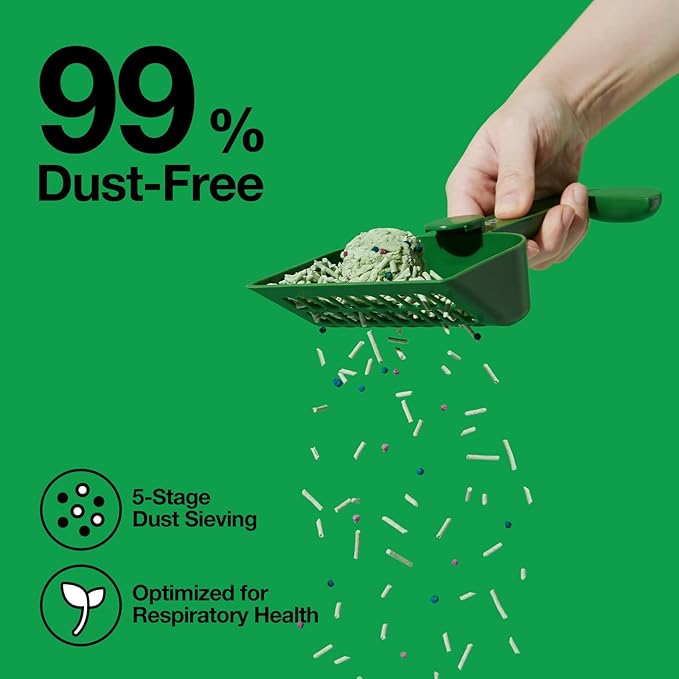 VETRESKA Tofu Cat Litter,Natural Kitty Litter Strong Clumping Flushable Cat Litter Pellets Ultra Absorbent,Odor Control,Dust-Free,Low Tracking Eco-Friendly Tofu Litter,Greentea(5.5lb×2bags)-Mewly Pet