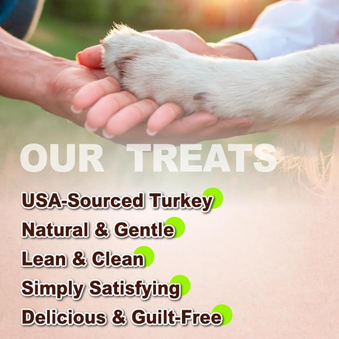 Afreschi Turkey Tendon Flake 3.5 oz, USA-Sourced Turkey Tendon, Dog Treats for Classic Series, All Natural Human Grade Dog Treat, Suitable for Training chew, Rawhide Alternative-Mewly Pet
