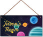 Personalized Fantasy Decor for Boys Room Outer Space Theme Room Decor for Little Man Cave,Stars Wall Art Decor for Kids Room Boys Bedroom Comet Nursery Playroom
