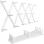 SKOLOO Hat Rack for Wall with 14 Hooks, Pack of 2, Solid Wooden, Modern, Expandable Coat Rack Wall Mount for Coats, Hats, Bags, Baseball Caps, White