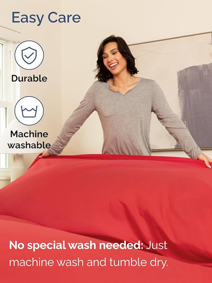 Extra Deep Cal King Sheet Set - 6 Piece Breathable & Cooling Sheets - Hotel Luxury Bed Sheets Set - Easy & Secure Fit - Soft, Wrinkle Free & Comfy Sheets Set - Red Sheet Set with Extra Deep Pockets