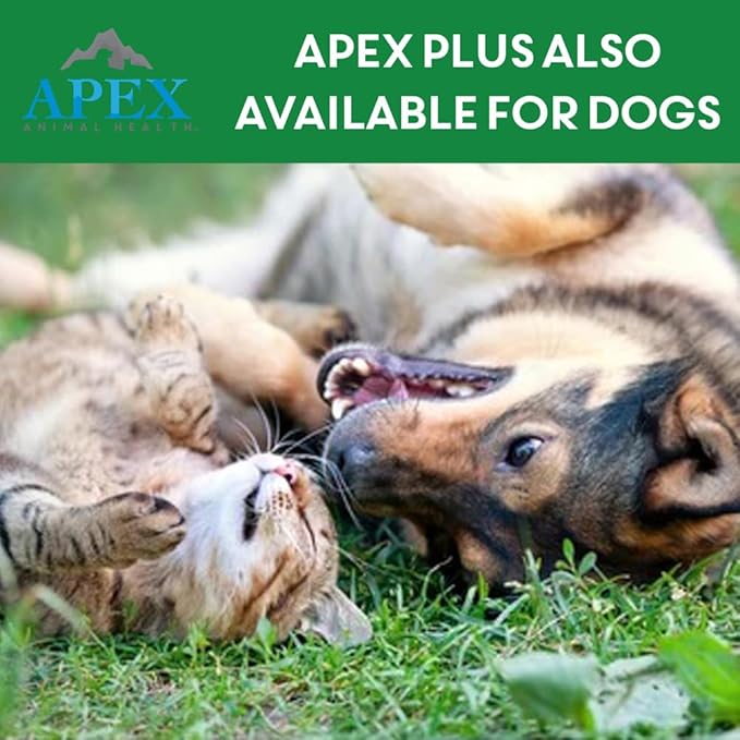 Apex Plus Flea Treatment for Cats, 1.5+ lbs | 3-Month Supply | Cat Flea and Tick Treatment Drops | 24-Hour Activation, Waterproof, 30-Day Protection-Mewly Pet