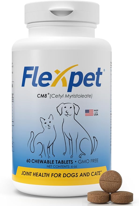 Hip & Joint Supplement for Dogs & Cats with Cetyl Myristoleate, Glucosamine, Collagen, MSM - Advanced Joint Support for Mobility, Senior Pets, Small & Large Breeds - 60 Chews (Pork Liver)-Mewly Pet