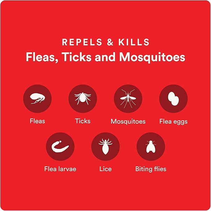 Ultra Flea And Tick Prevention For Dogs - Dog and Puppy Treatment and Control - Mosquito Repellent - Large, Fast Acting Waterproof Topical Drops, 4 Month Supply-Mewly Pet