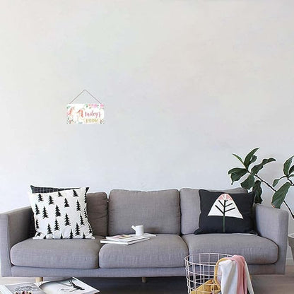 Personalized Beautiful Unicorn Sign, Magic Unicorn Sign Girls Room Baby Nursery Bedroom Door Art Custom Name Plaque Sign Wall Decor Kids Room Boys Playroom