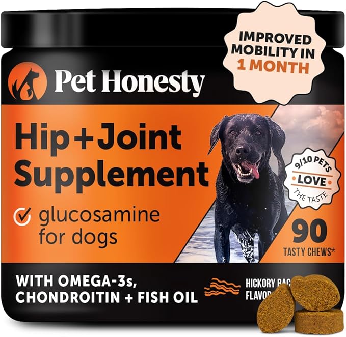 Hip & Joint Health - Glucosamine for Dogs Soft Chews, Joint Supplement for Dogs with Glucosamine Chondroitin, Fish Oil, MSM, Turmeric, Advanced Pet Mobility Support (Bacon 90 Ct)-Mewly Pet